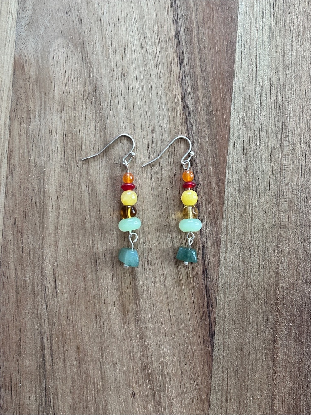 Handcrafted Multicolor Beaded Dangle Earrings